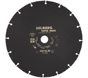 Диск карбид вольфрамовый по дереву с  гвоздями 230 Hilberg Super Wood 530230